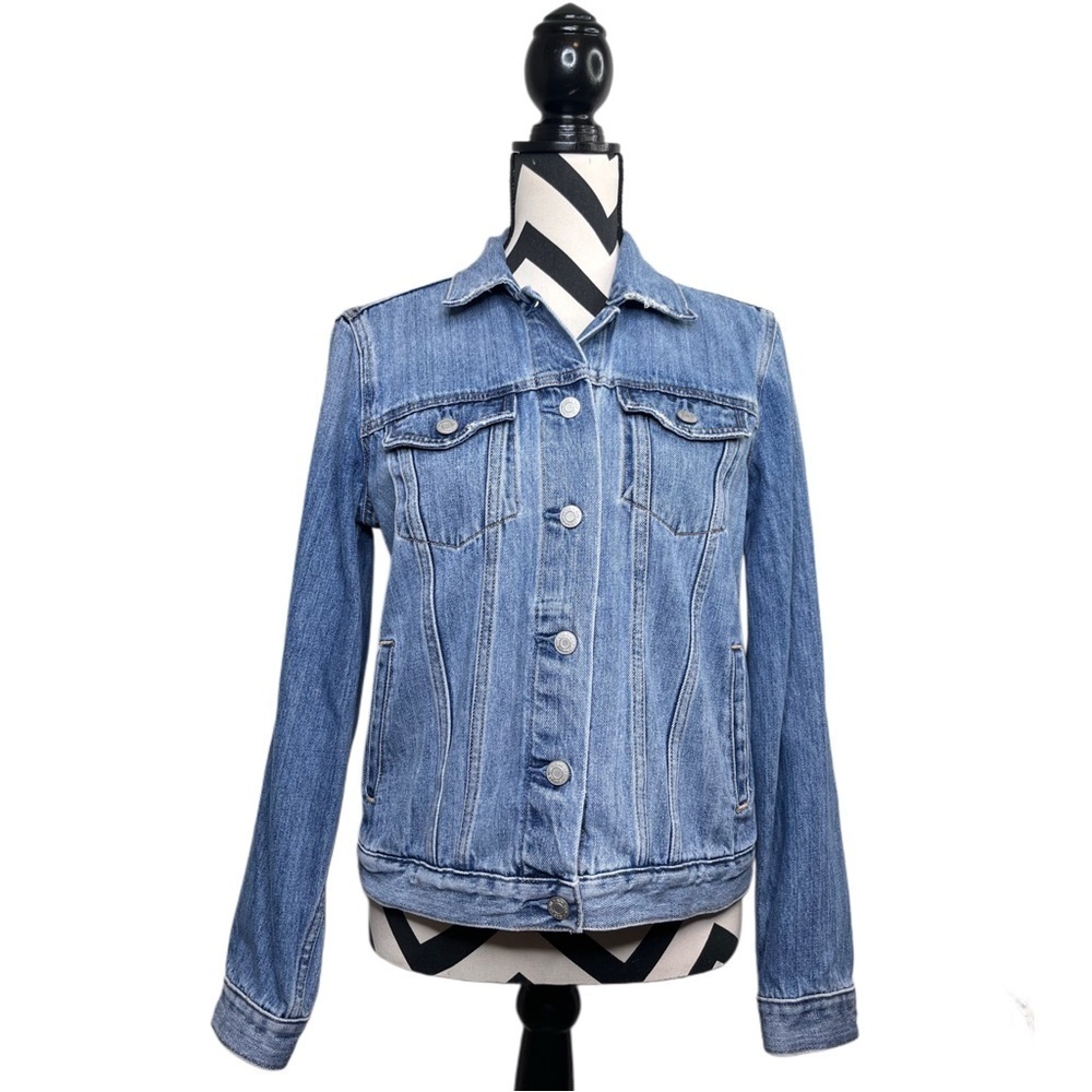 Gap 100% Cotton Sz M Button Front Denim Jacket